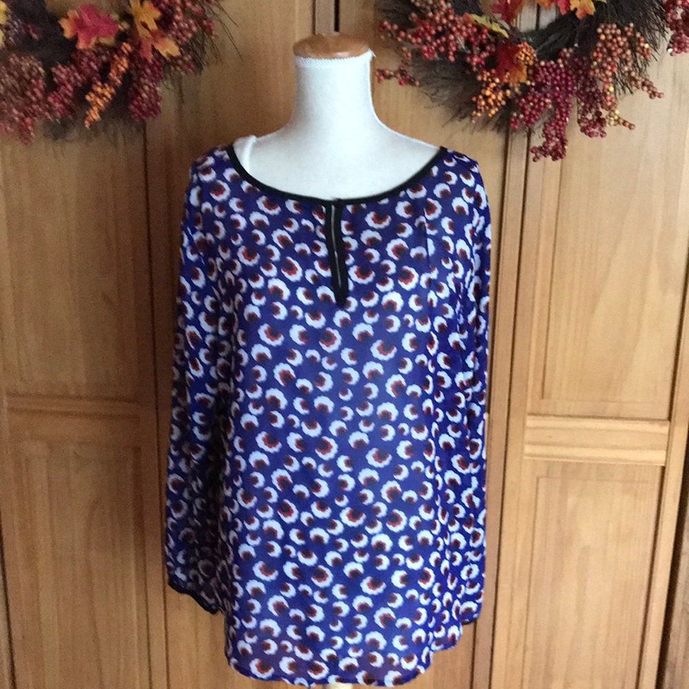 Purple flowered top